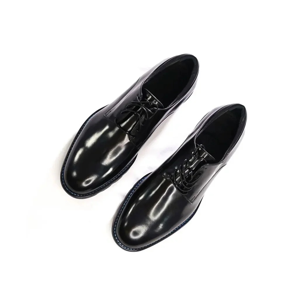 $650 Z ZEGNA - Black Leather Derby - US 9.5 (8.5UK)
